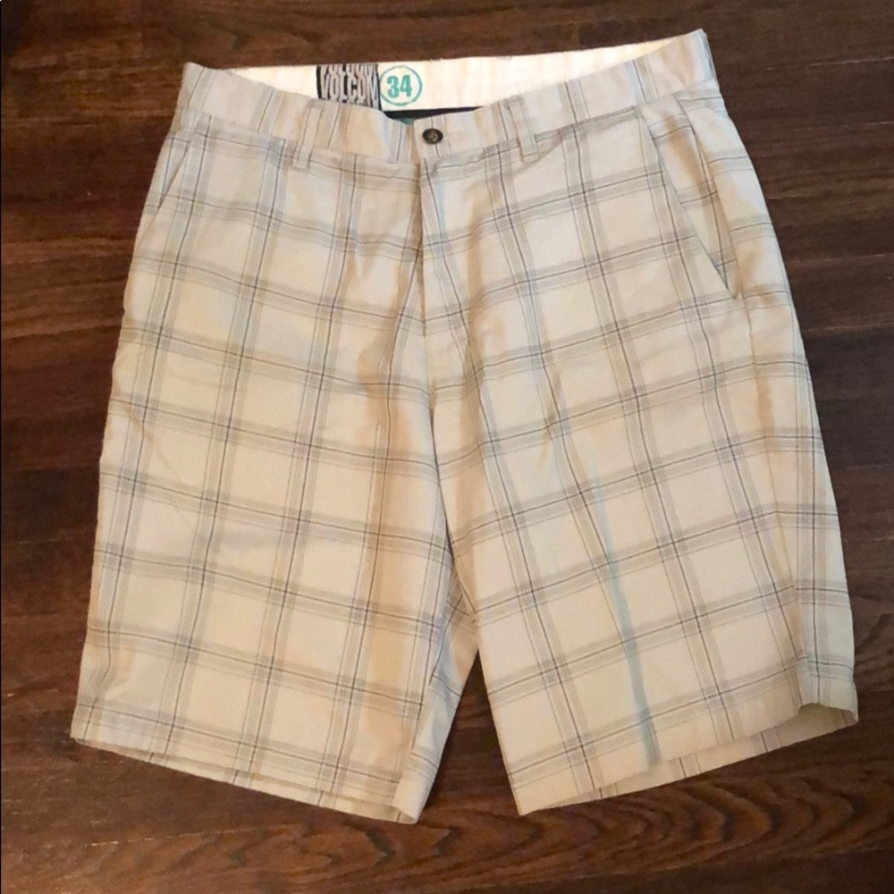 Volcom Shorts- gray with stripes